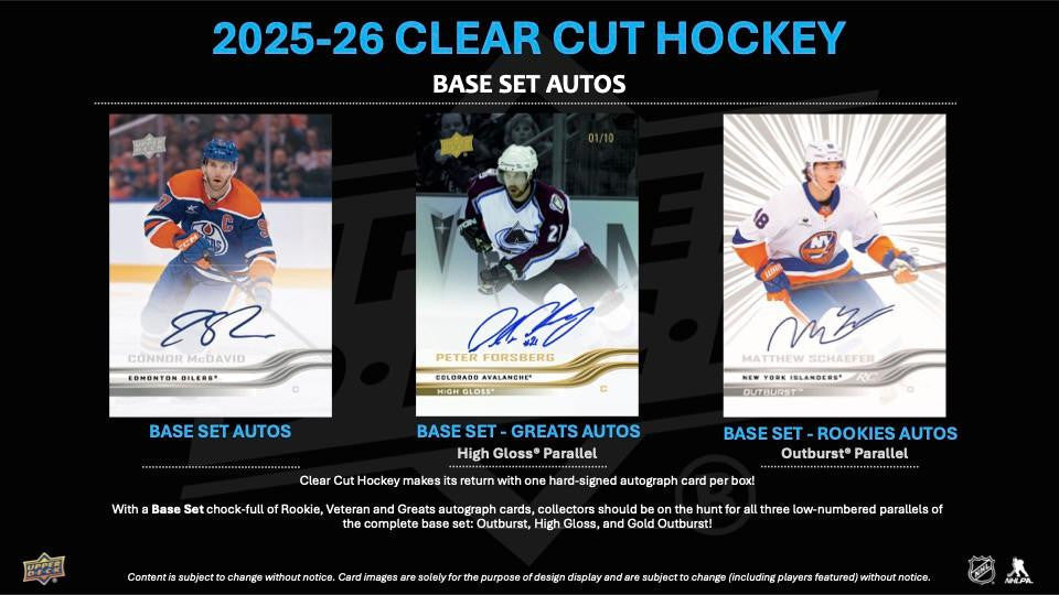 2025/26 Upper Deck Clear Cut Hockey Hobby 15 Box Case