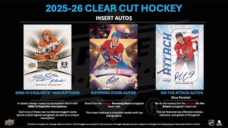 2025/26 Upper Deck Clear Cut Hockey Hobby 30 Box Case