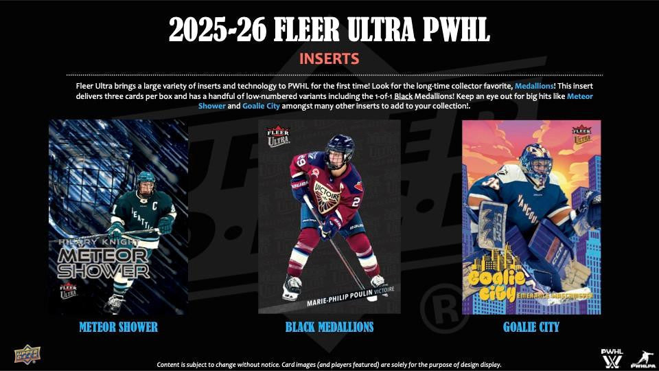 2025/26 Upper Deck Fleer Ultra PWHL Hockey Hobby 10 Box Case