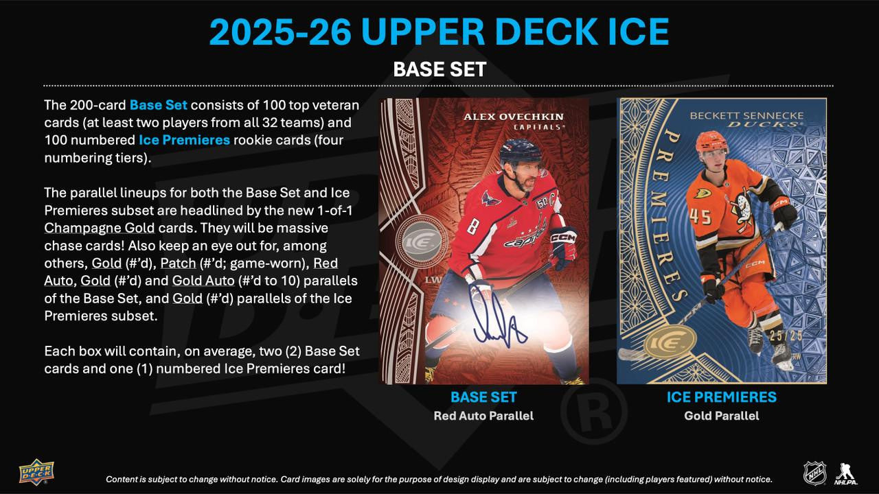 2025/26 Upper Deck Ice Hockey Hobby 16 Box Case