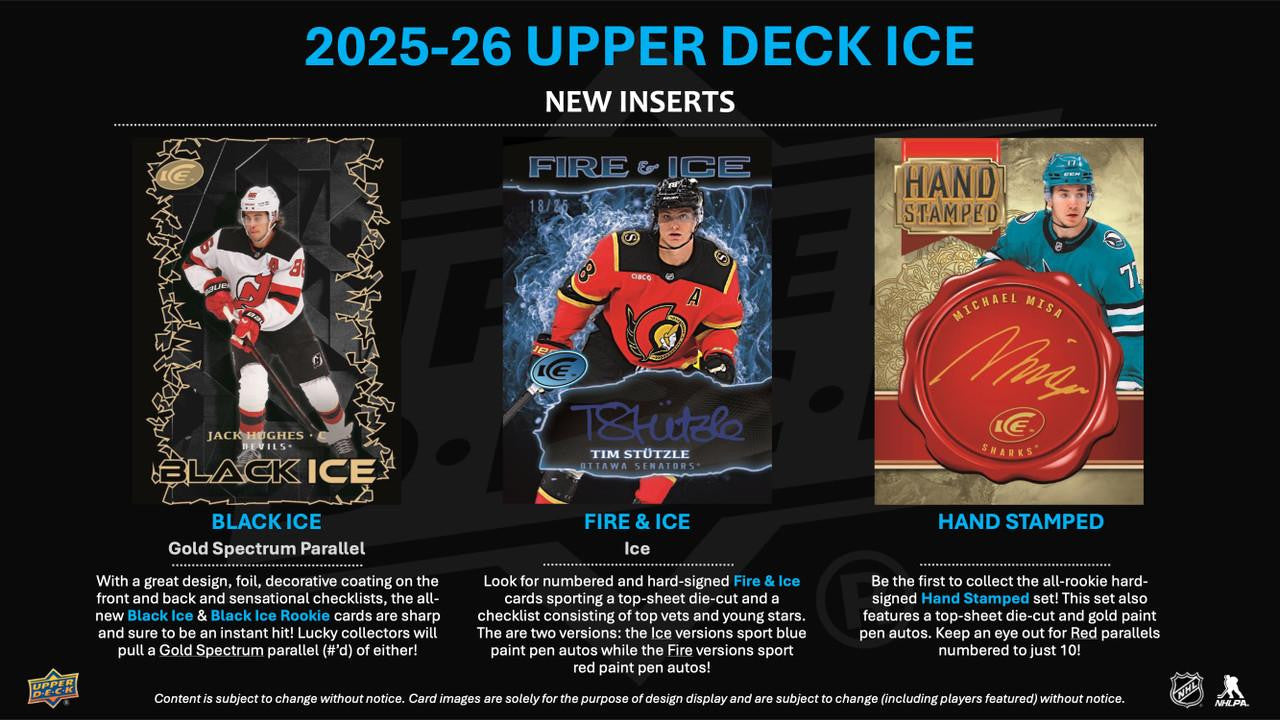 2025/26 Upper Deck Ice Hockey Hobby 8 Box Case