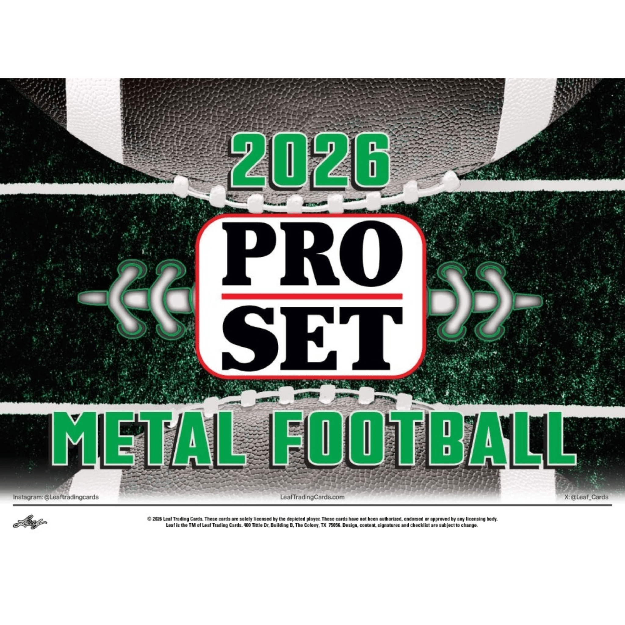 2026 Leaf Pro Set Metal Football Jumbo Box