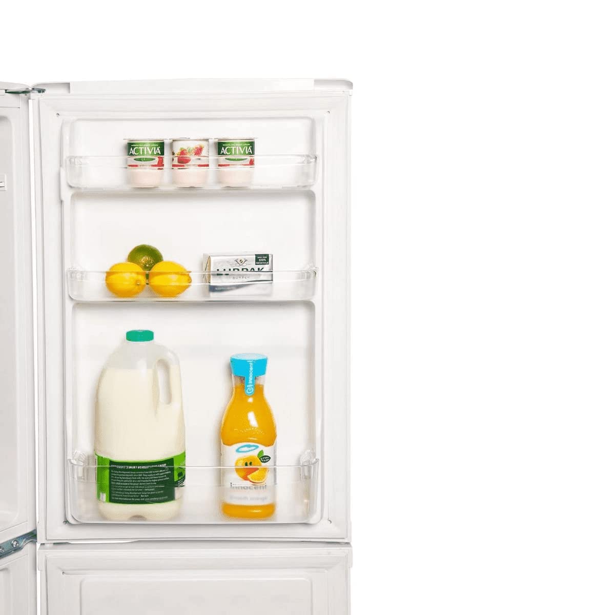 Fridge Freezer 50/50 Split Adjustable Shelves Salad Crisper White