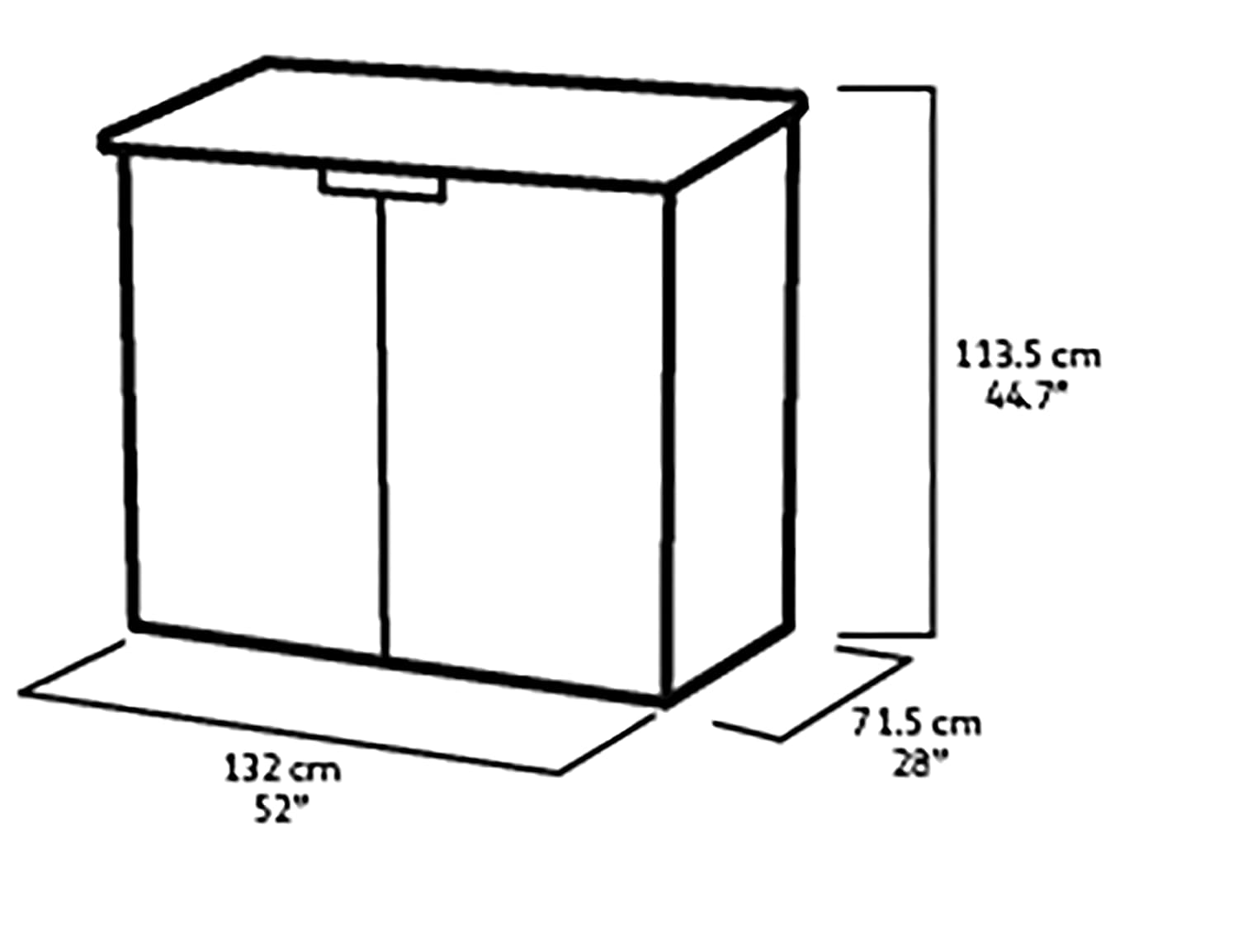 Outdoor Garden Storage Shed 880L Top And Front Opening Light Grey