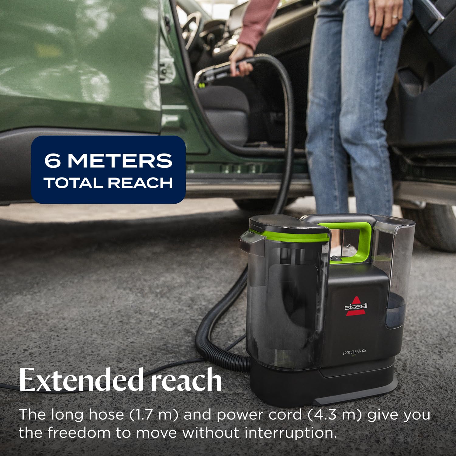 Portable Carpet Cleaner SpotClean C5 Pet 16,400Pa Suction Corded Black