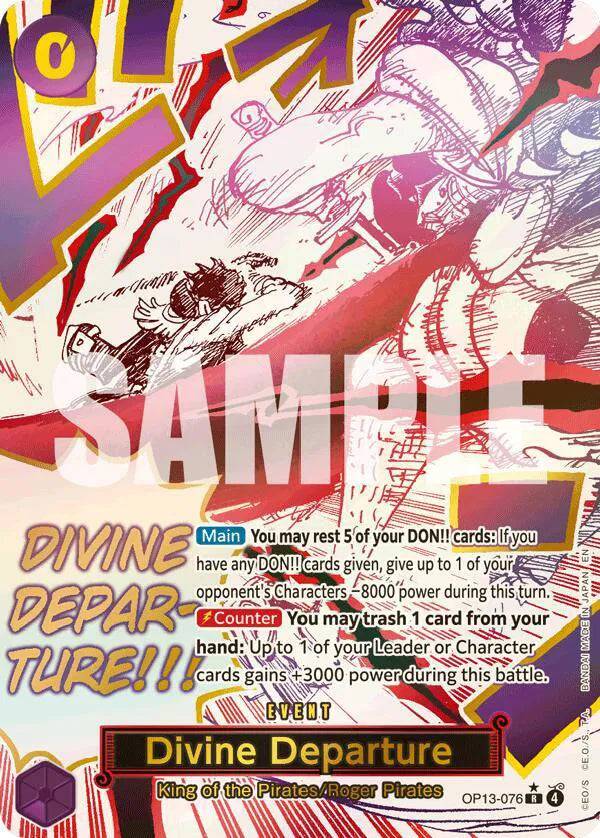 Divine Departure (Alternate Art) OP13-076 - Carrying On His Will - Foil
