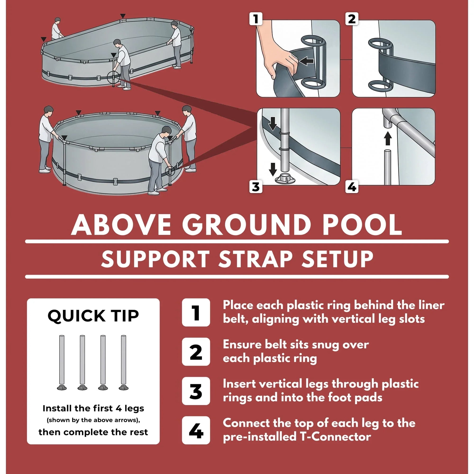 Coleman Power Steel 16 ft. x 42 in. Round Metal Frame Above Ground Pool Set