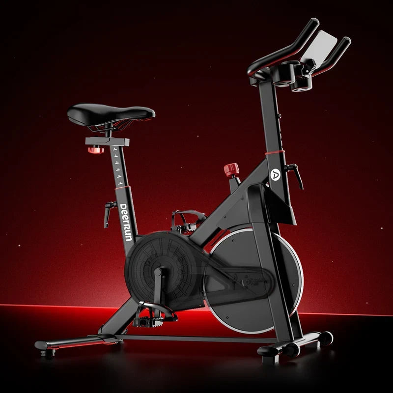 DeerRun S500 Pro King Size Indoor Exercise Bike for Tall Riders 32 Magnetic Adjustable Resistance, LED Screen
