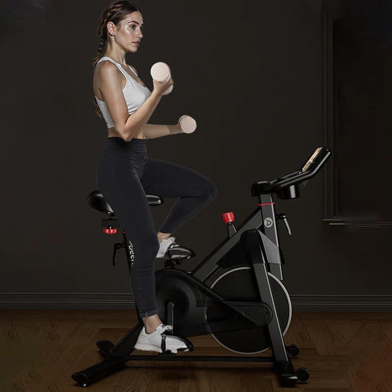 DeerRun S500 Pro King Size Indoor Exercise Bike for Tall Riders 32 Magnetic Adjustable Resistance, LED Screen