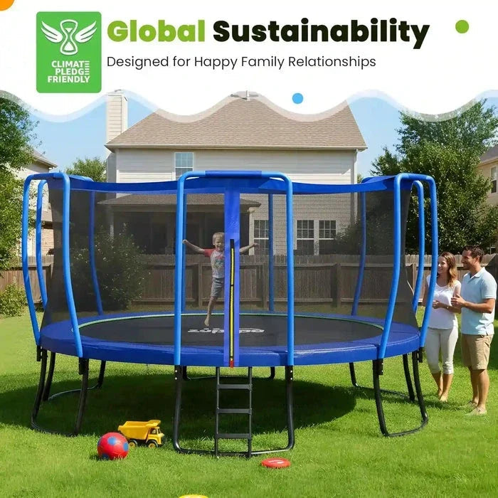 Zupapa 1500LBS Upgraded Trampoline 10-16FT