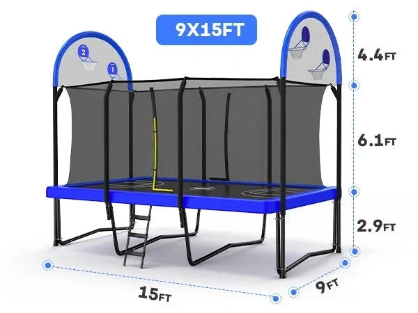 Zupapa 1800LBS/2500LBS Rectangular Trampoline