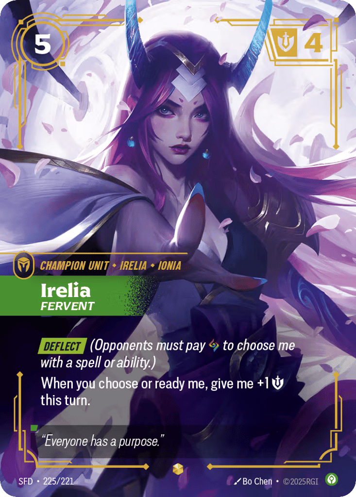 Irelia - Fervent (Overnumbered) #225/221