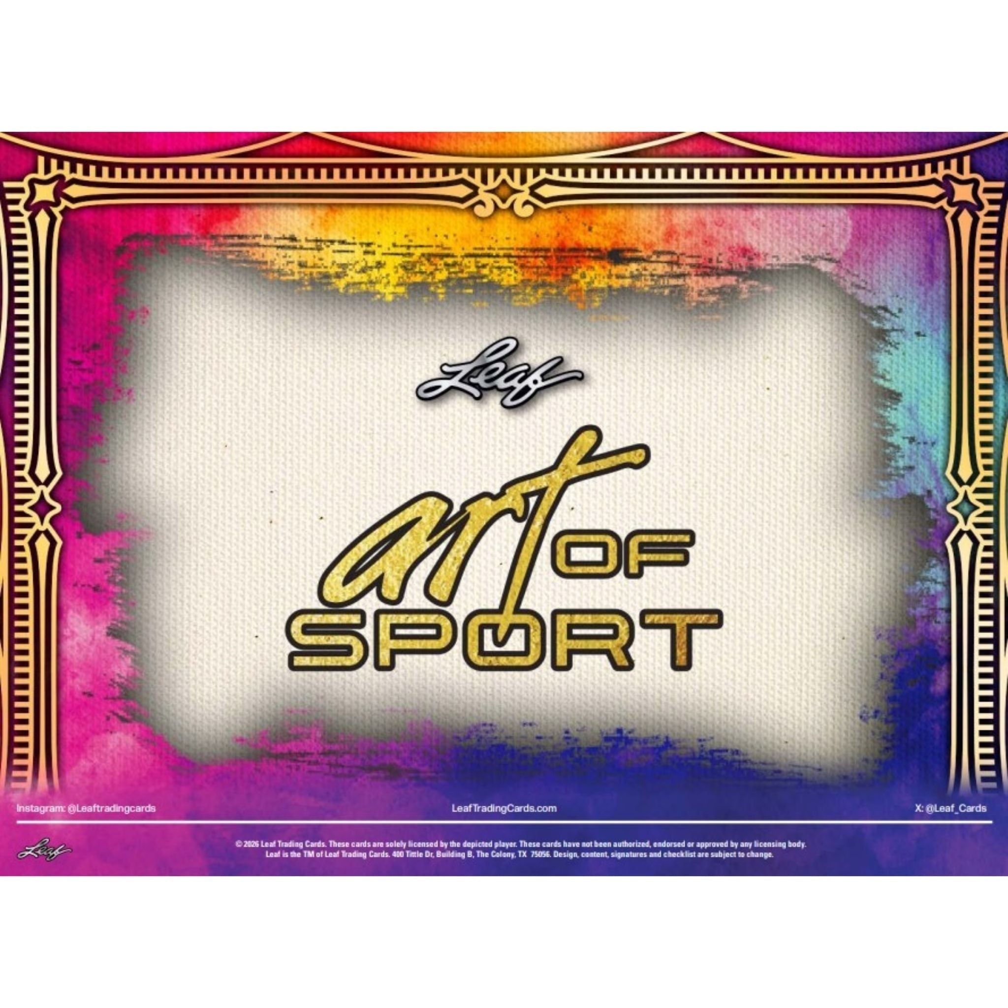 2026 Leaf Art of Sport Hobby Box