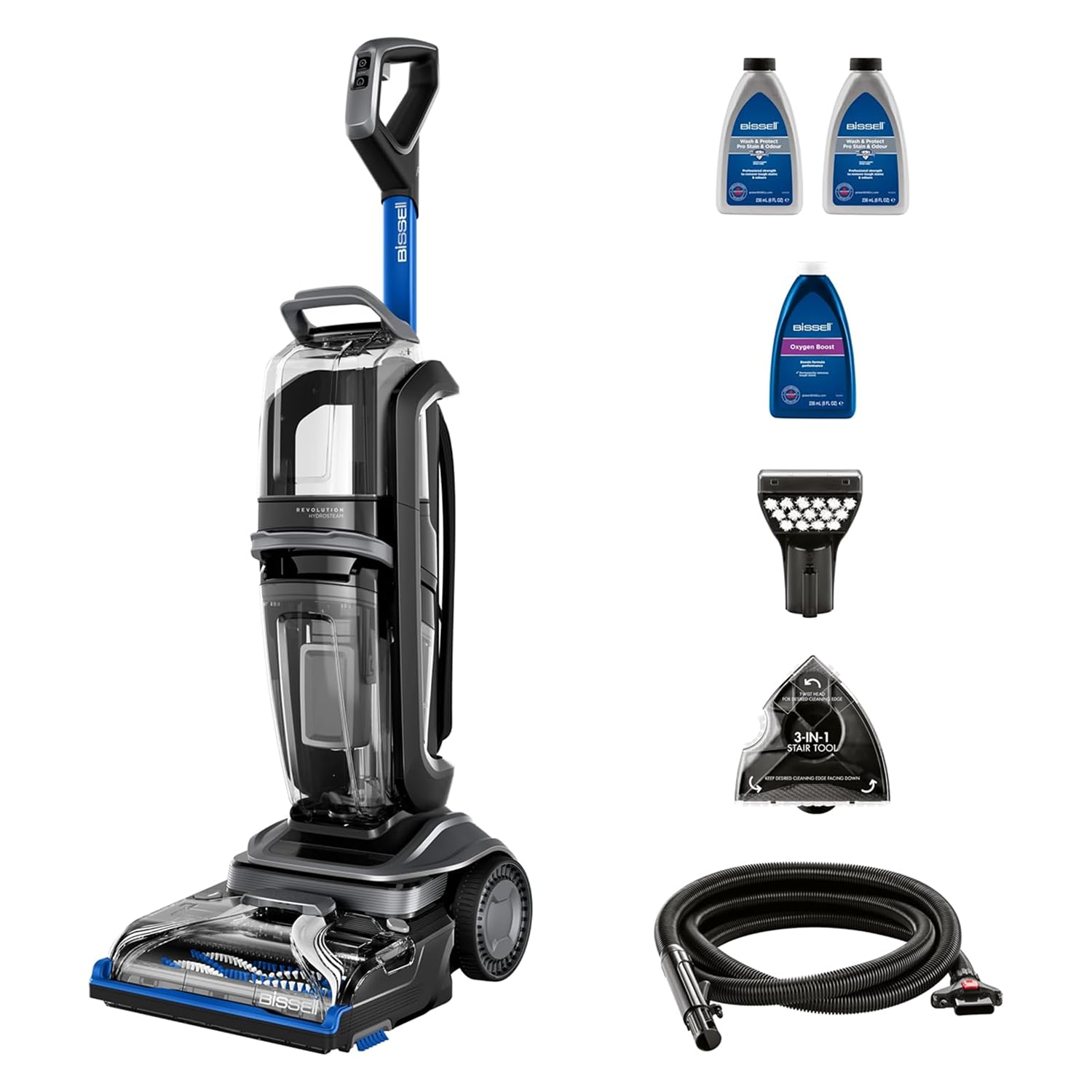 Carpet Cleaner Hydrosteam Technology 3.8L Quick Dry 30 Mins Titanium Blue