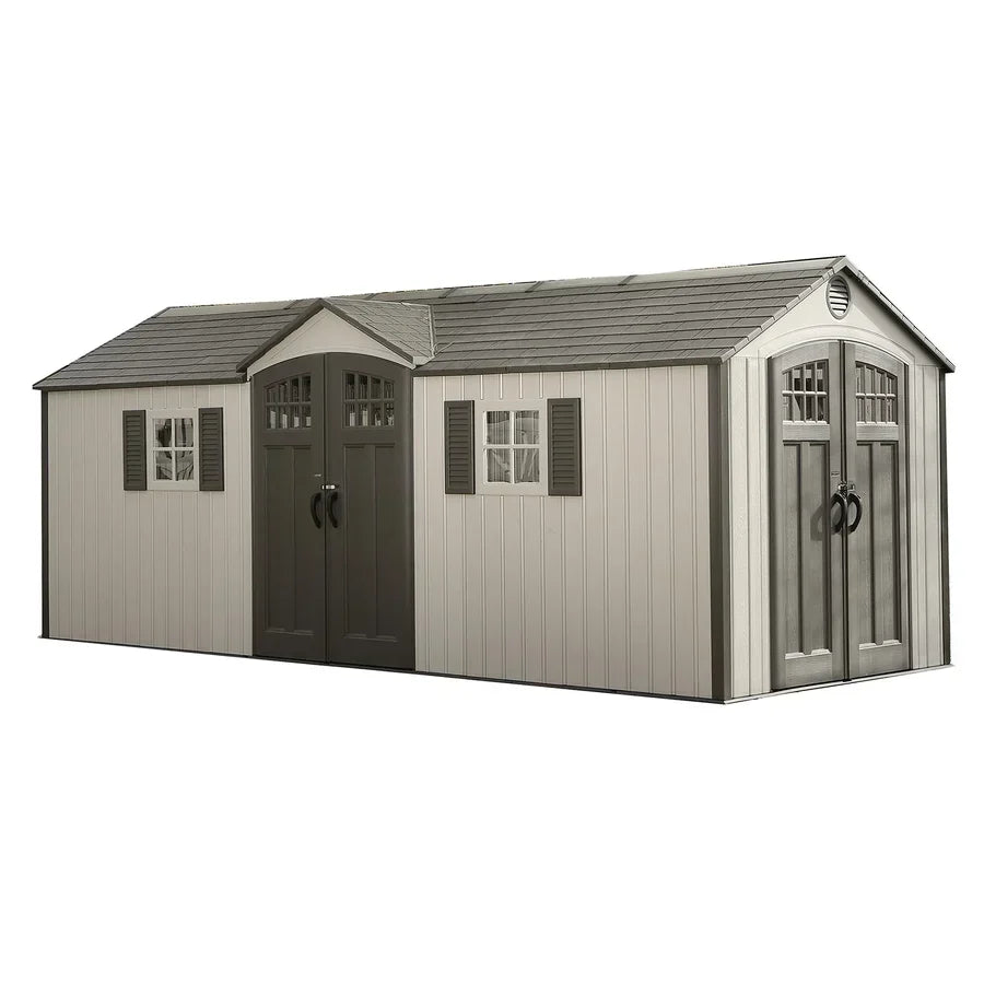 Lifetime 20-Foot x 8-Foot Outdoor Storage Shed 60127 | Heavy-Duty Weather-Resistant Garden & Backyard Storage Building
