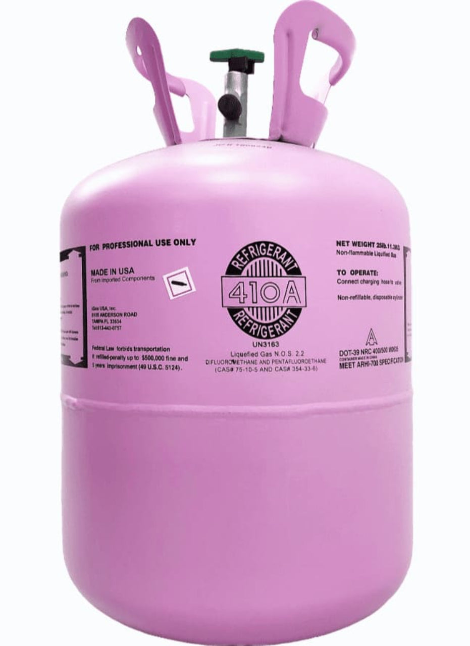 25lb R-410A Refrigerant, Virgin Sealed, HVAC