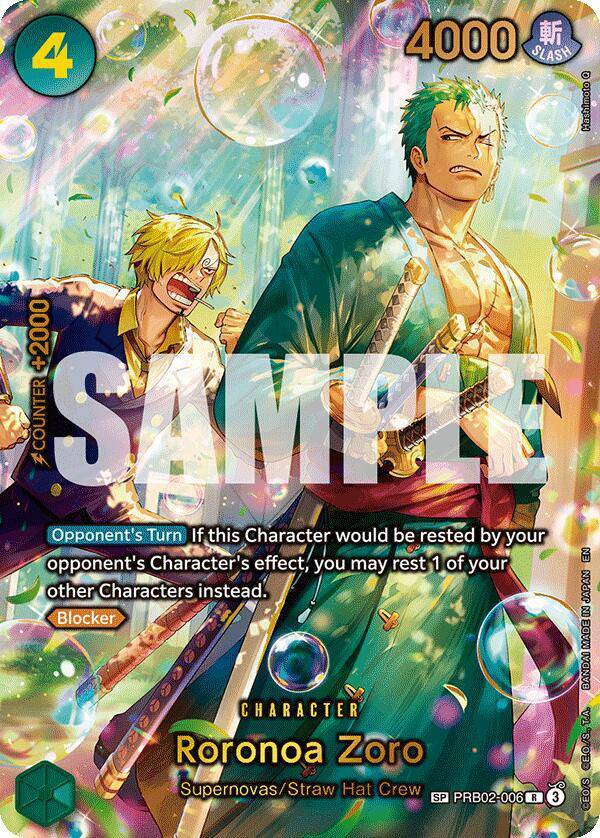 Roronoa Zoro (SP) (Alternate Art) PRB02-006 - The Azure Sea's Seven - Foil