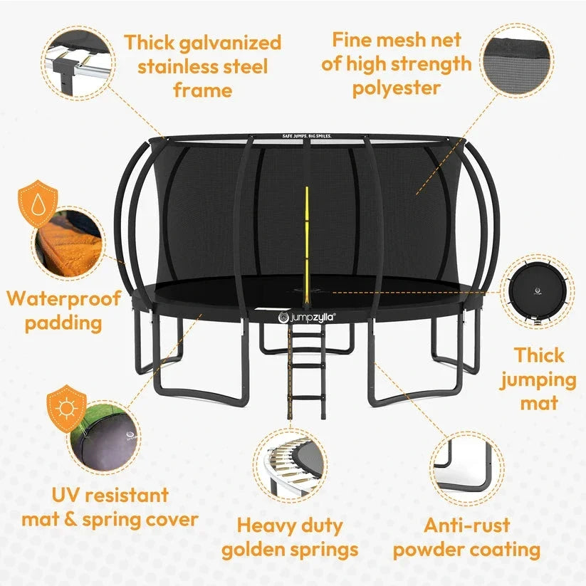 Jumpzylla Premium Trampoline with Extra Protection | ASTM Safety Certified