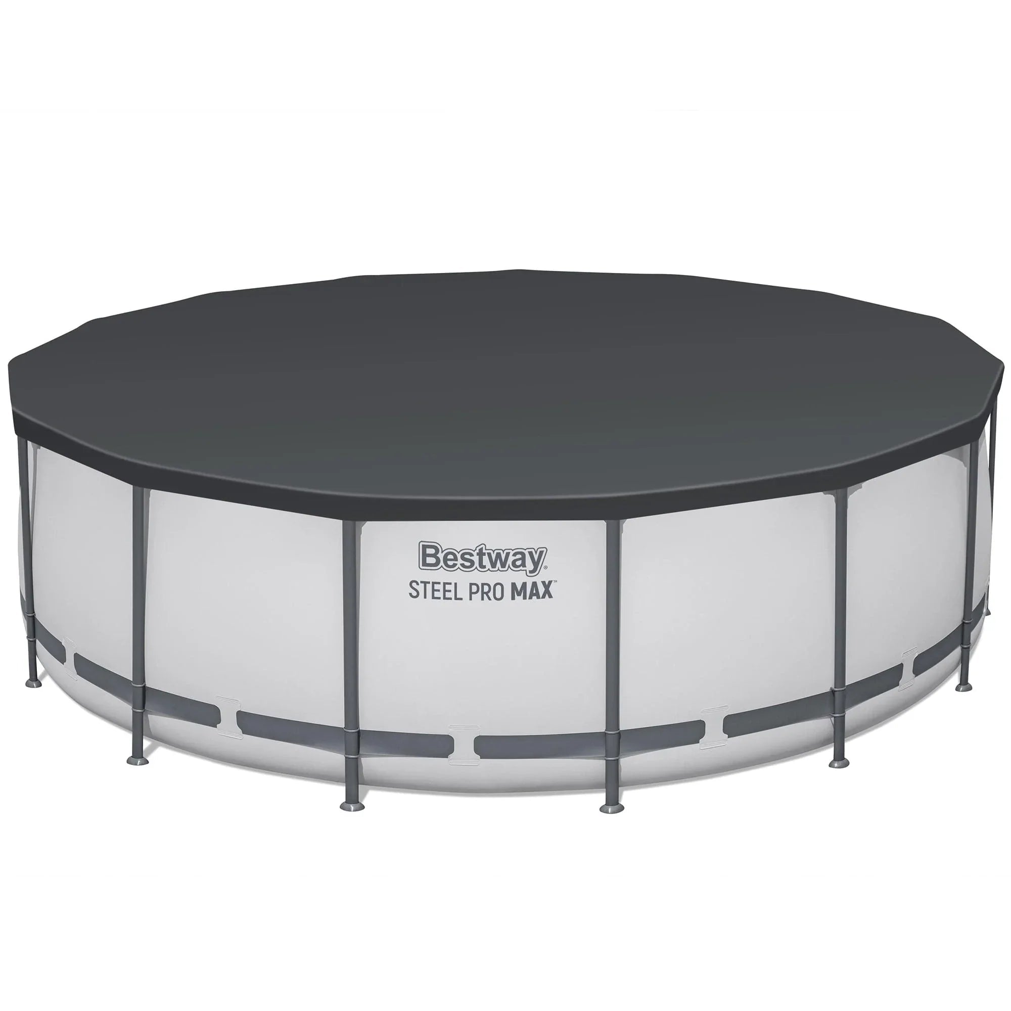 Bestway Steel Pro MAX 15′ x 48″ Prismatic Stone Pool Set| Durable Construction, Easy Assembly, and All-Inclusive Accessories – above ground pool set with filter pump, ladder, and pool cover