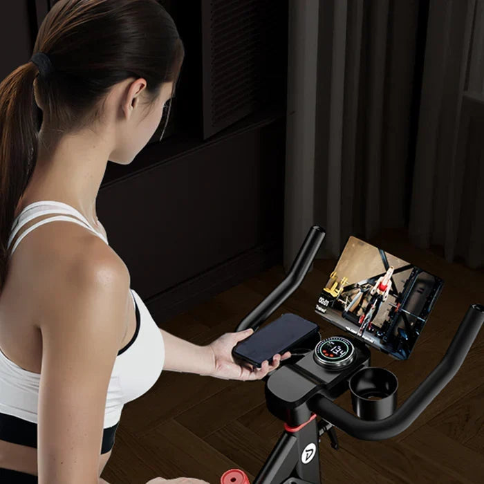 DeerRun S500 Pro King Size Indoor Exercise Bike for Tall Riders 32 Magnetic Adjustable Resistance, LED Screen