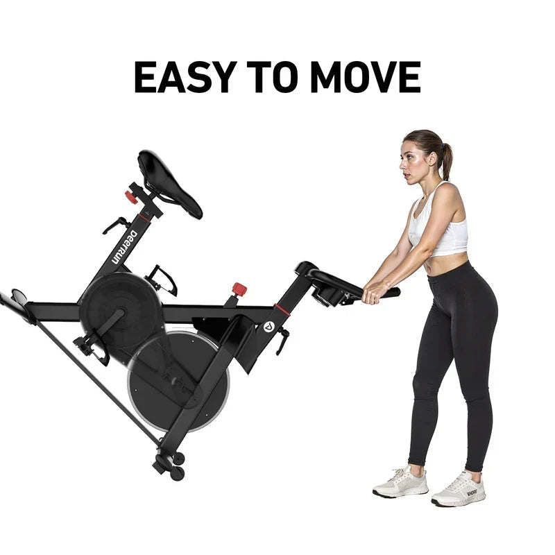DeerRun S500 Pro King Size Indoor Exercise Bike for Tall Riders 32 Magnetic Adjustable Resistance, LED Screen