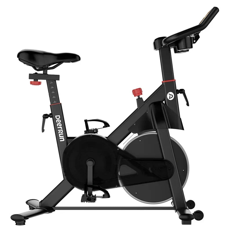 DeerRun S500 Pro King Size Indoor Exercise Bike for Tall Riders 32 Magnetic Adjustable Resistance, LED Screen