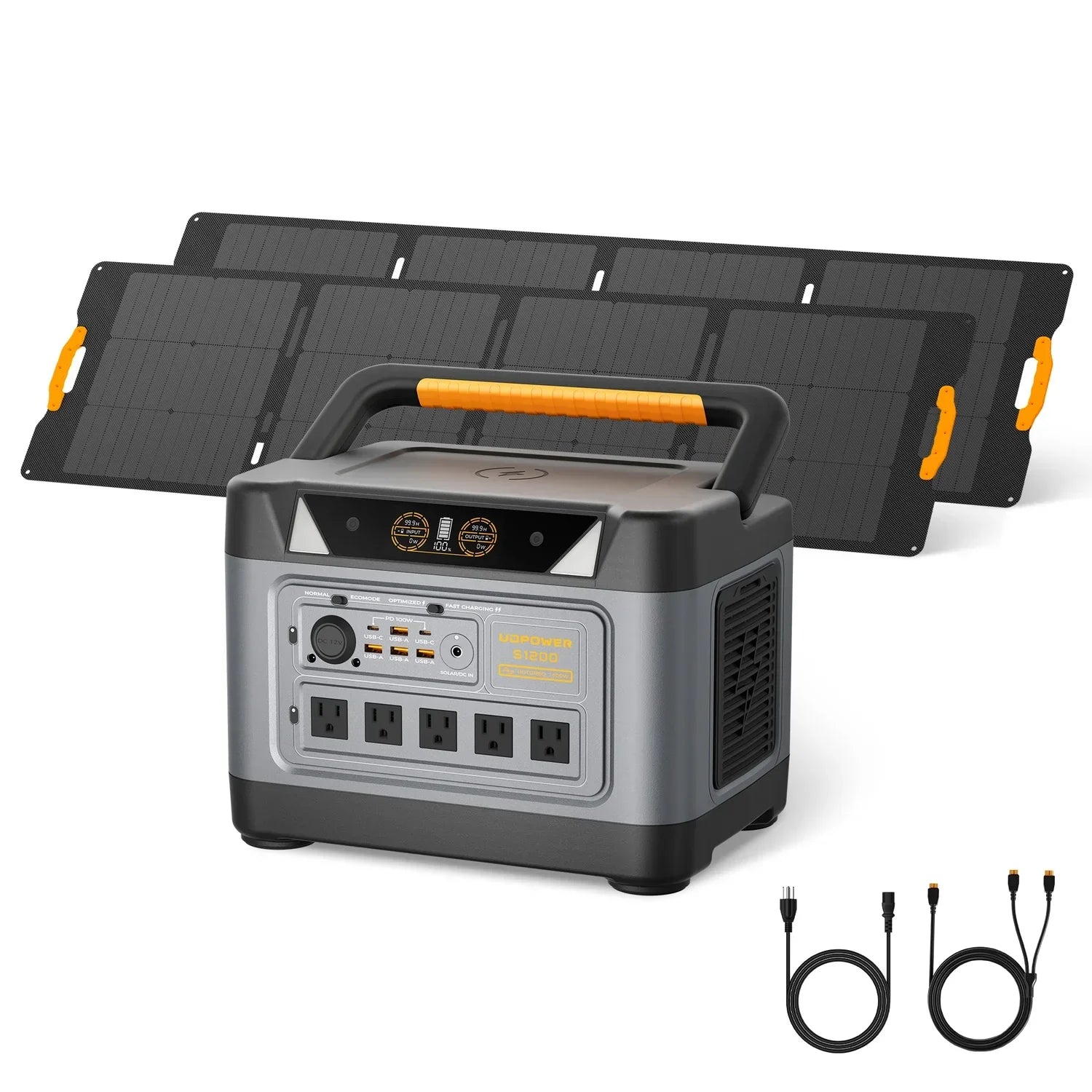 UDPOWER S1200 Portable Power Station 1200W (Surge 1800W), Max 400W Solar Input, UPS, UL2743, for Home RV Emergency, Pure Sine Wave Visit the UDPOWER Store