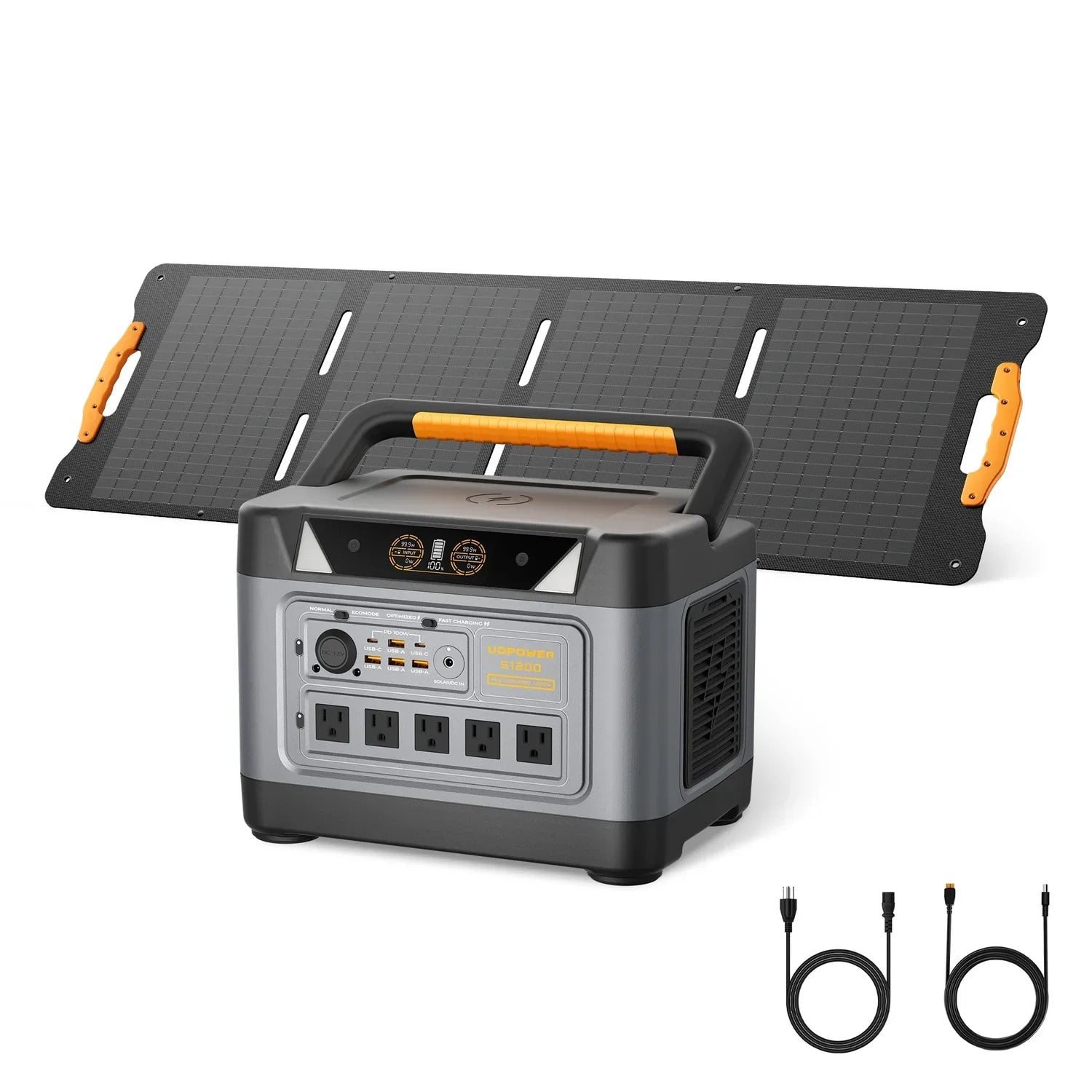 UDPOWER S1200 Portable Power Station 1200W (Surge 1800W), Max 400W Solar Input, UPS, UL2743, for Home RV Emergency, Pure Sine Wave Visit the UDPOWER Store