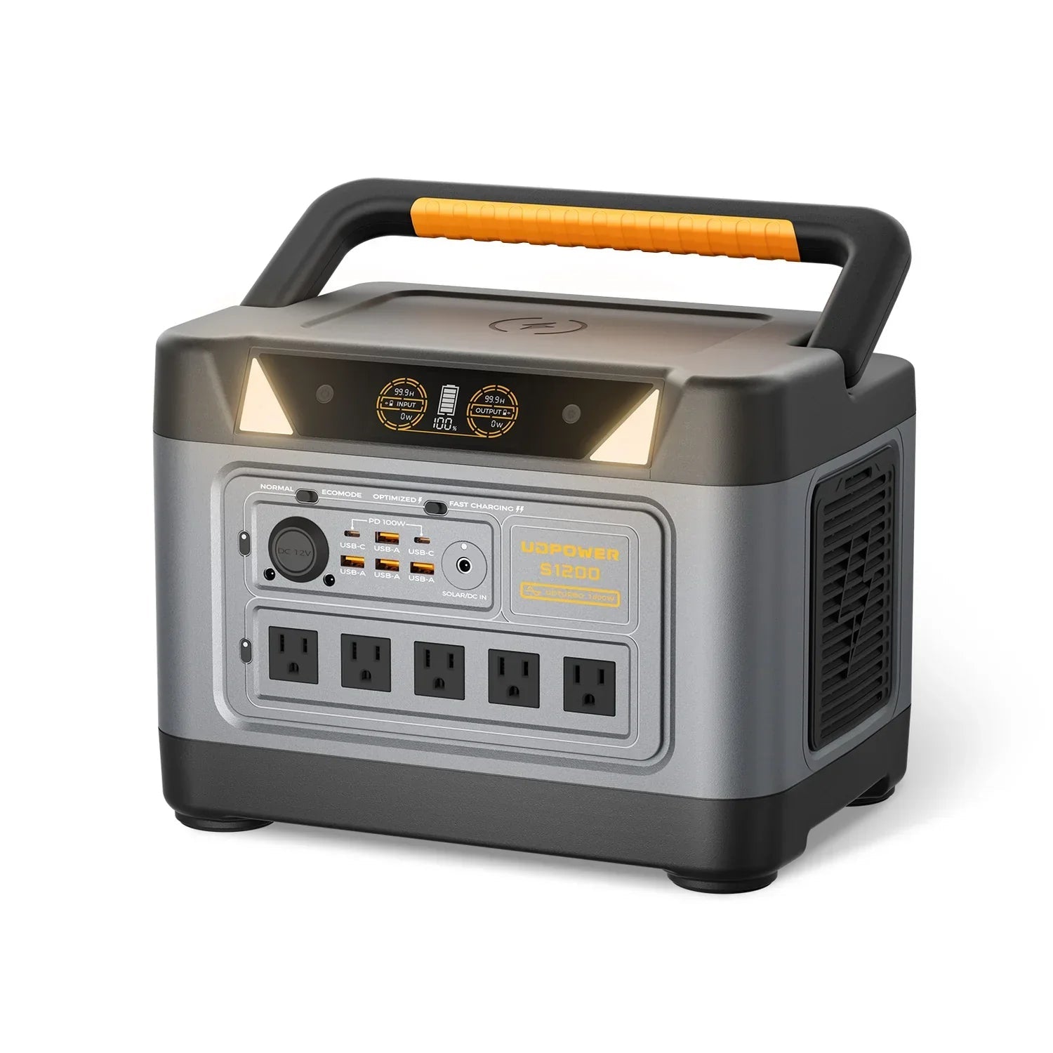 UDPOWER S1200 Portable Power Station 1200W (Surge 1800W), Max 400W Solar Input, UPS, UL2743, for Home RV Emergency, Pure Sine Wave Visit the UDPOWER Store