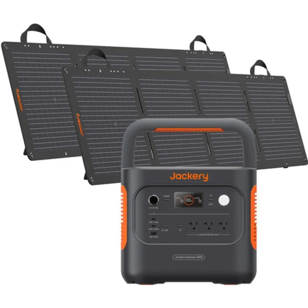 Jackery Explorer 2000 v2 Portable Power Station | 2042Wh | 2200W | 400W Solar Input
