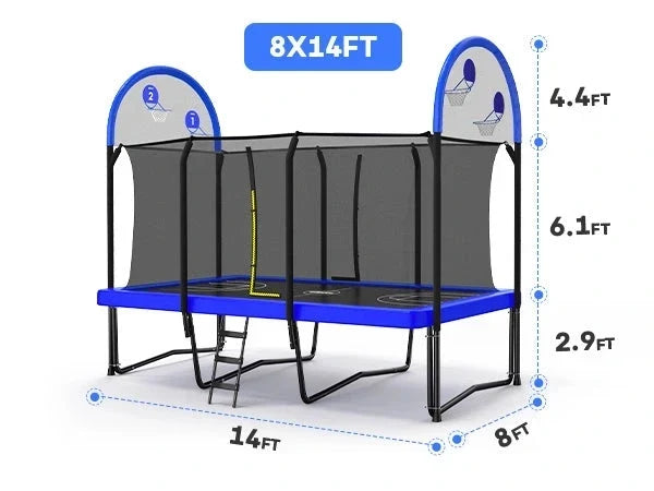 Zupapa 1800LBS/2500LBS Rectangular Trampoline
