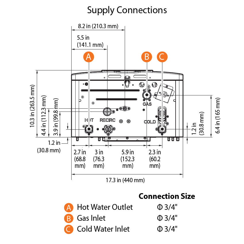 NHW700-199AE – Non-Condensing Tankless Water Heater – Outdoor, 199,000 BTU