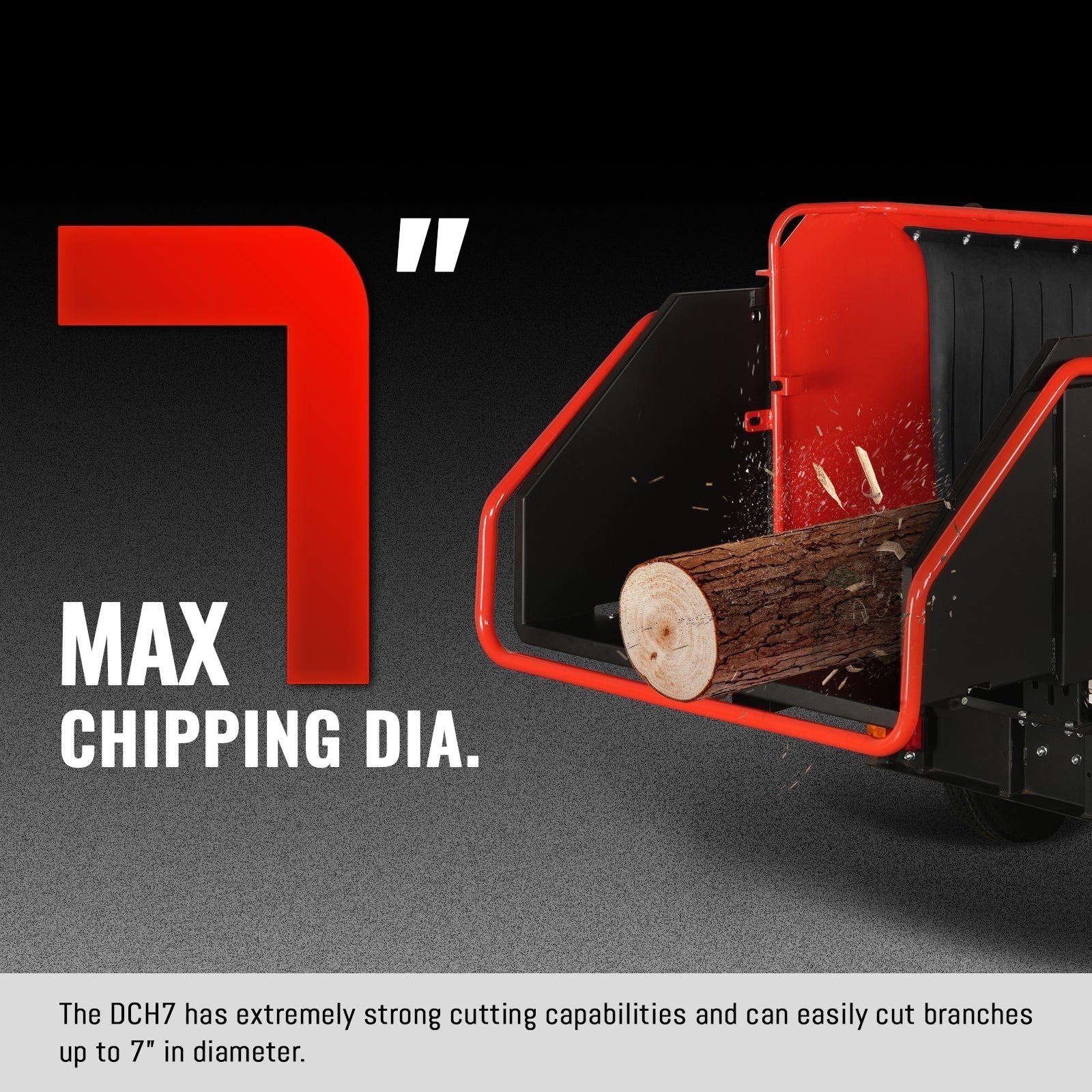 HONDA GX690 22HP 688cc Twin Cylinder Gasoline Engine Powered 7” Hydraulic Feeding Wood Chipper, DCH7
